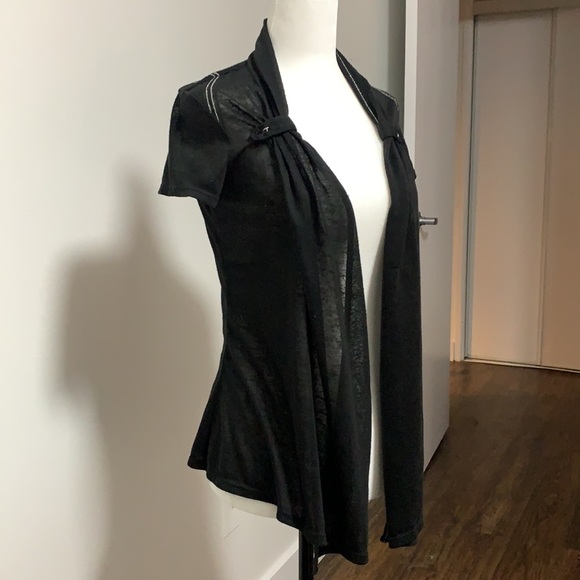 Vintage LMV Short-Sleeve Open Front Cardigan - Picture 3 of 12